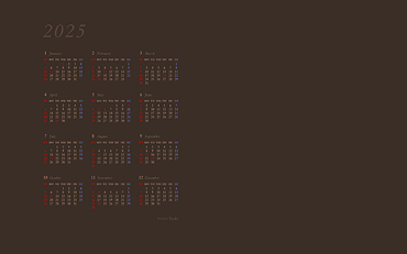 カレンダー壁紙 2025