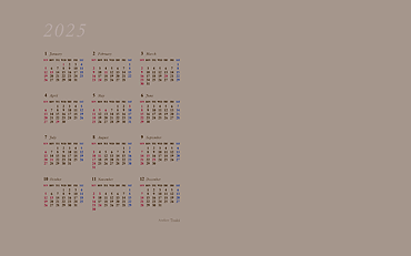 カレンダー壁紙 2025