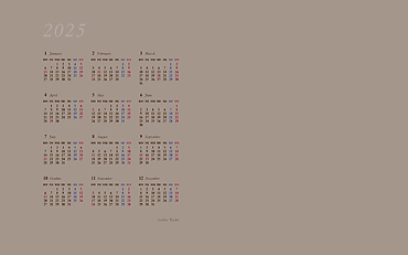 カレンダー壁紙 2025