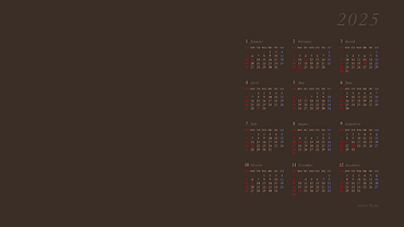カレンダー壁紙 2025