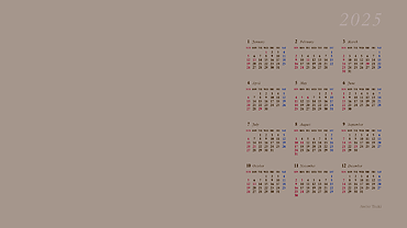 カレンダー壁紙 2025