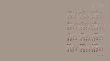 カレンダー壁紙 2025