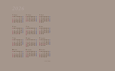 カレンダー壁紙 2026