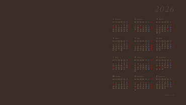 カレンダー壁紙 2026