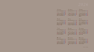 カレンダー壁紙 2026